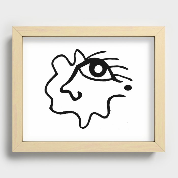 Space Face  Recessed Framed Print