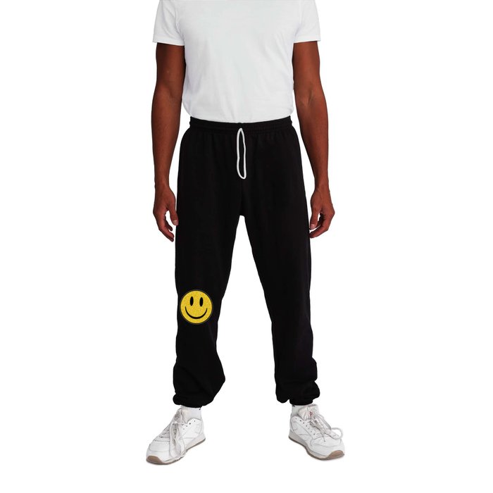 Glitter Smiley Face Sweatpants by AJMoon Society6