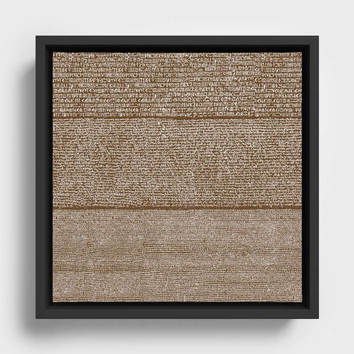 The Rosetta Stone // Dark Brown Framed Canvas