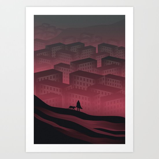 Sleeping Town Art Print