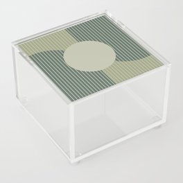 Abstract Shapes 253 in Sage Green Acrylic Box