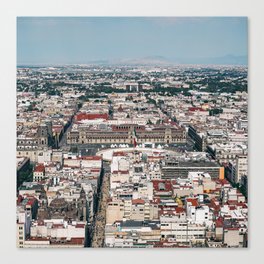 Mexico Photography - Mexico City Seen From Above Canvas Print