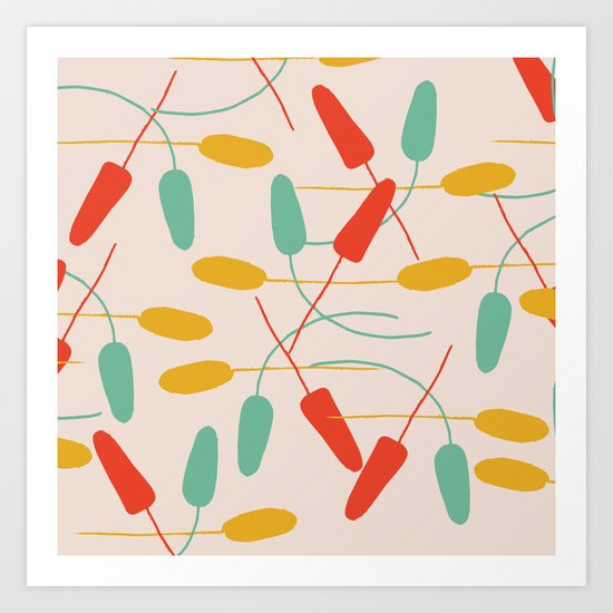 Spring leaves Art Print