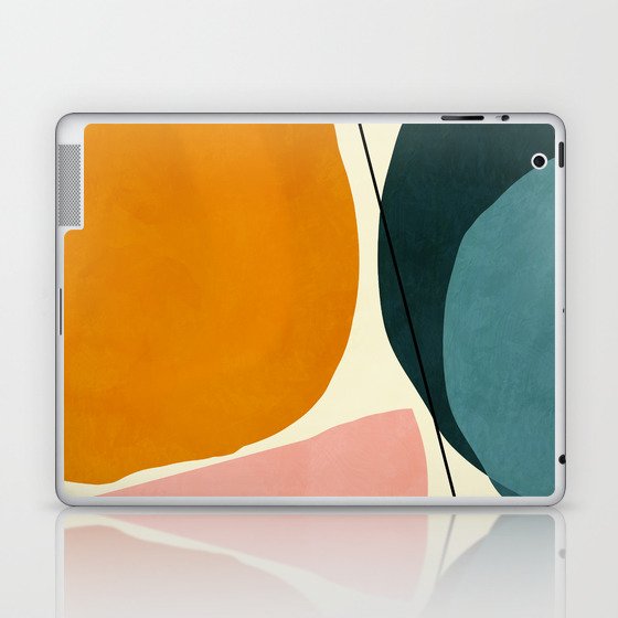 shapes geometric minimal painting abstract Laptop & iPad Skin