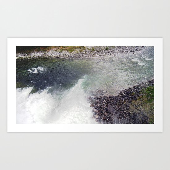 let me down waterfall. Art Print