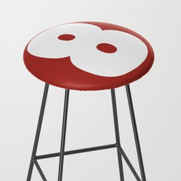 8 (White & Maroon Number) Bar Stool