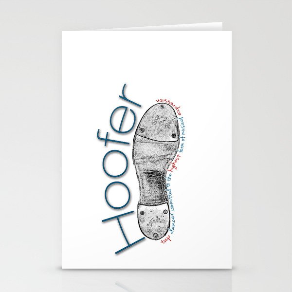 TAP DANCE:  HOOFER (white) Stationery Cards