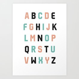 Typography Alphabet #4 Art Print