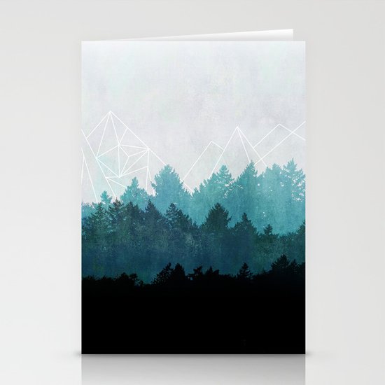 Woods Abstract Stationery Cards