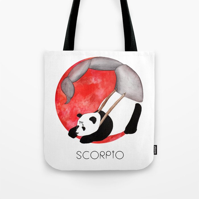 Panda Zodiac Scorpio Tote Bag