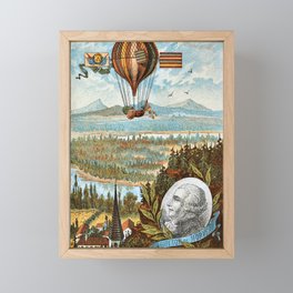 Hot Air Balloon Poster Framed Mini Art Print