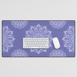 Elegant Periwinkle Purple Blue Boho Mandala Desk Mat
