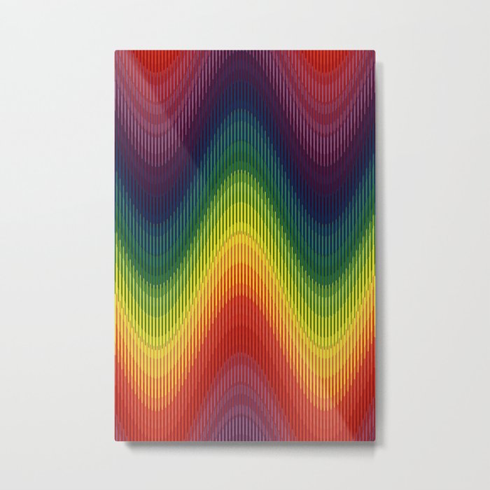 Rainbow Wave Metal Print