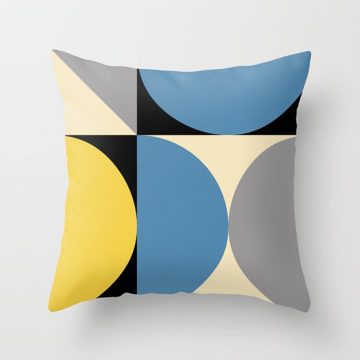 Mid Century Modern Geometric Abstract 240 Throw Pillow