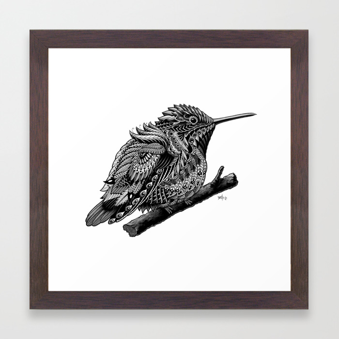 Hummingbird Framed Art Print By Bioworkz Society6