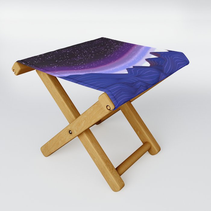 Mountains in Space Folding Stool