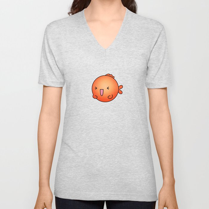 Super Kawaii Sea Buddies - Fish V Neck T Shirt