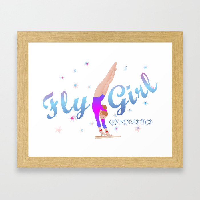 Gymnastics - Fly Girl Uneven Bars - 1 Framed Art Print
