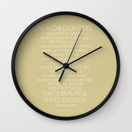 Janet Jackson Quote Wall Clock