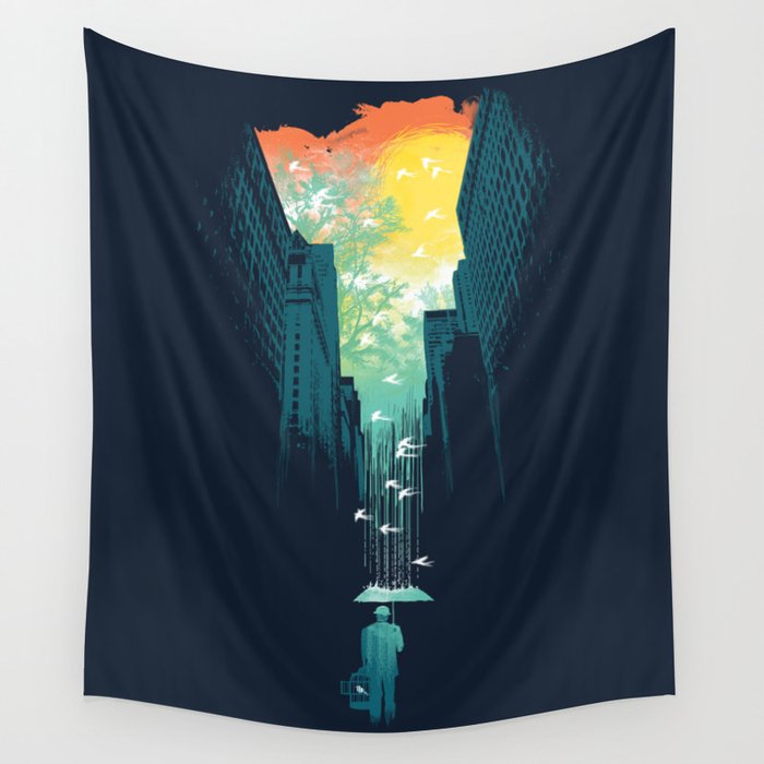 I Want My Blue Sky Wall Tapestry