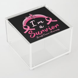 I'm A Survivor Breast Cancer Awareness Acrylic Box