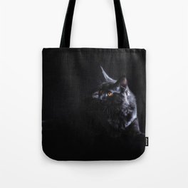Black Maine Coon Cat Tote Bag | Crampon, Studio, Cute, Black, Fbmovercrafts, Pet, Feline, Digital, Maine, Animal 