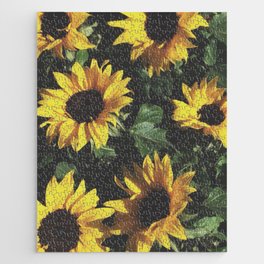 Vintage Sunflowers Jigsaw Puzzle