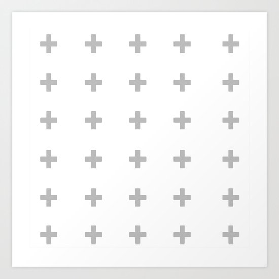 +++ (Gray) Art Print