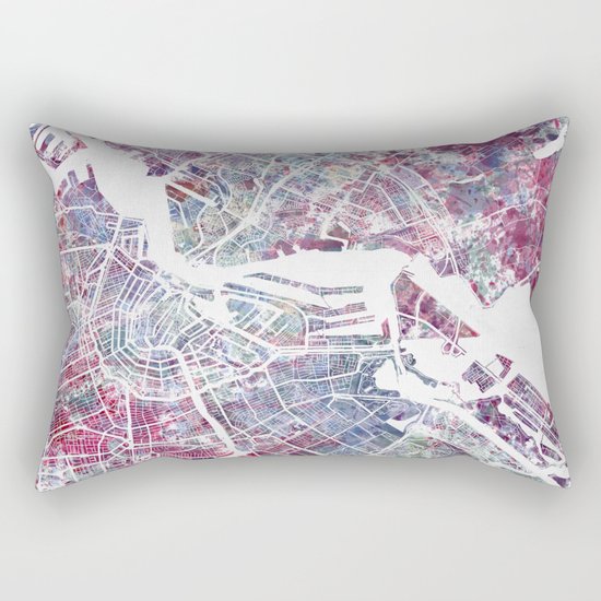 Amsterdam Map Rectangular Pillow