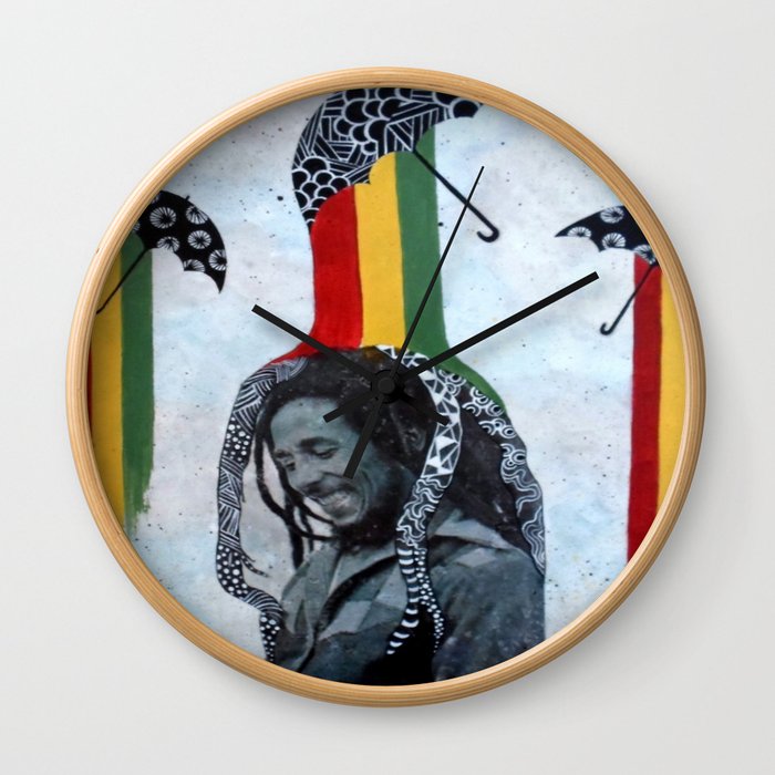 Rastafari Rain Wall Clock