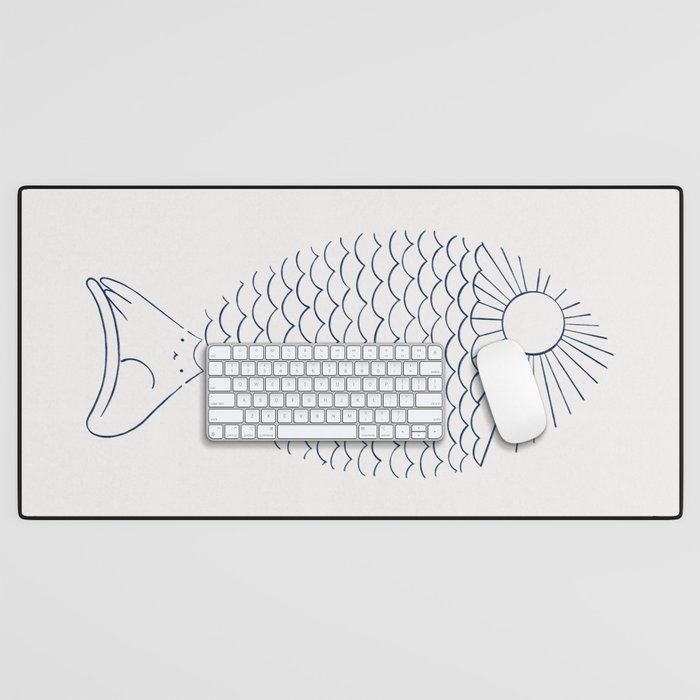 Cat Landscape 146: Big Fish Desk Mat