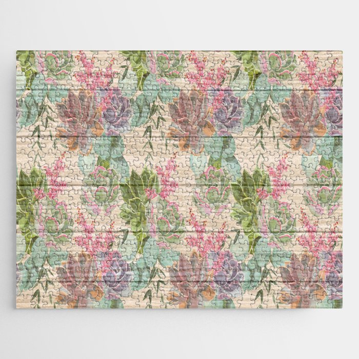 Flower on Wood Collection #2 Jigsaw Puzzle