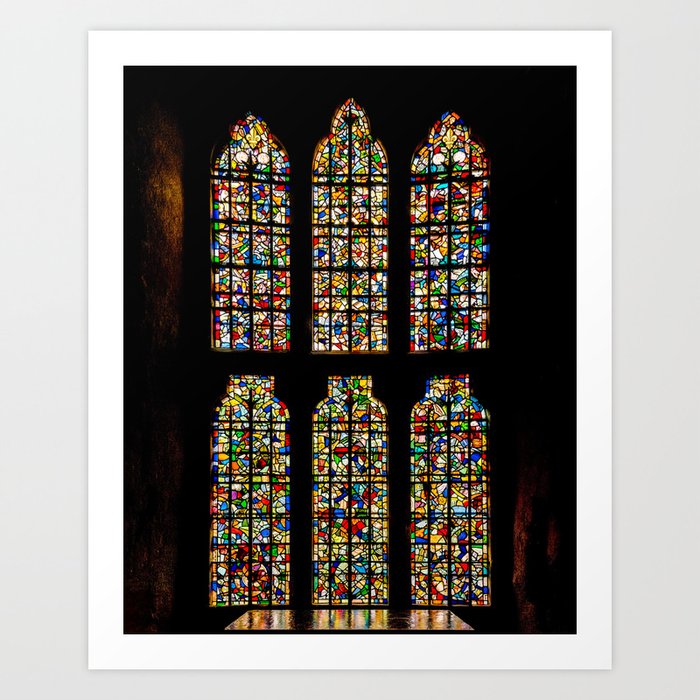 King's Chapel Stained Glass Window Tower of London England Art Print