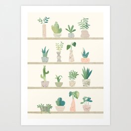 Little Plant Pots Art Print