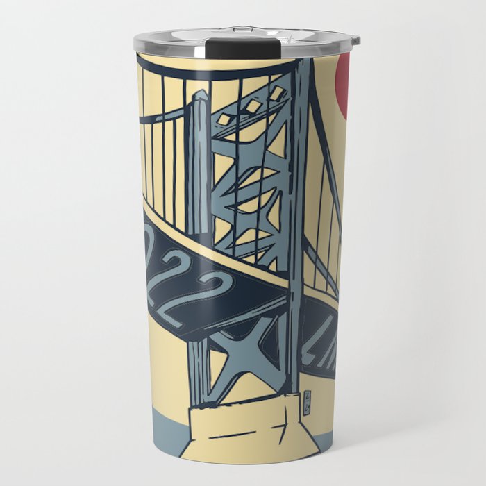 Ben Franklin Bridge Fan Art for Conference Travel Mug