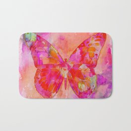 Mixed Media Artsy Butterfly Badematte