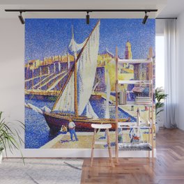 Port of Saint-Tropez, Cote d'Azur French Riviera by Maximillion Luce Wall Mural