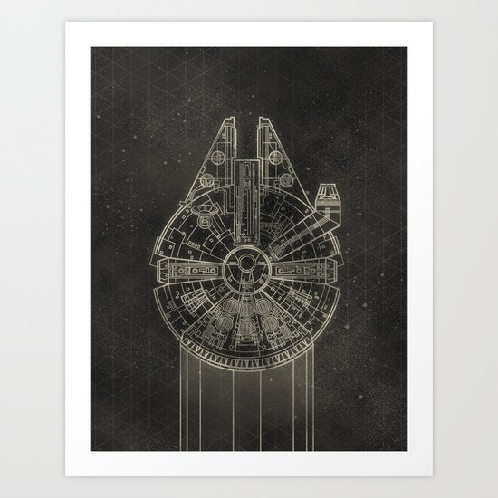 Millennium Falcon Art Print
