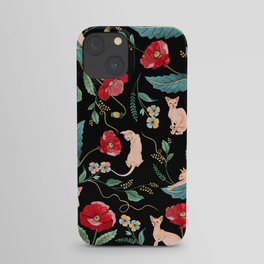 Ramona Poppy Black iPhone Case