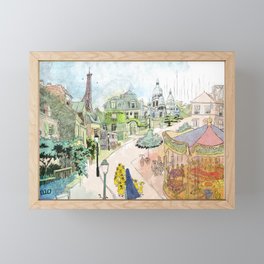 Madeline Montmartre colored Framed Mini Art Print