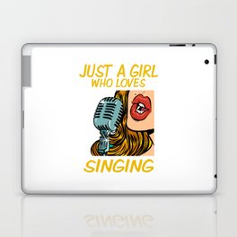 Just a Girl Who Loves Singing (Pop Art) Laptop Skin