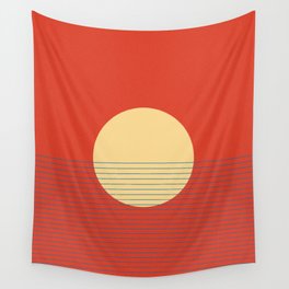Sun Goes Down, Mid-Century Modern Décor Art Prints Wall Tapestry