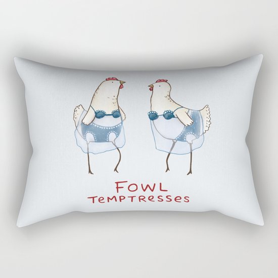 Fowl Temptresses Rectangular Pillow