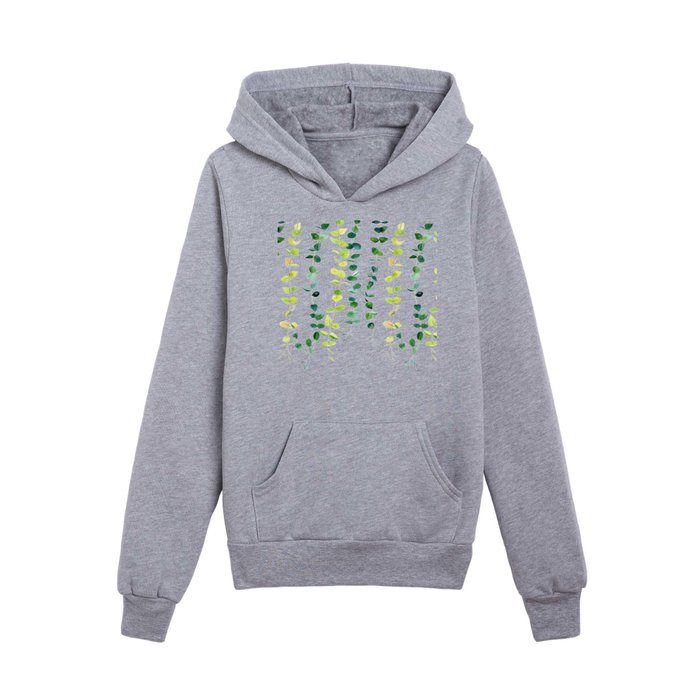 Eucalyptus Garland Watercolor Kids Pullover Hoodie