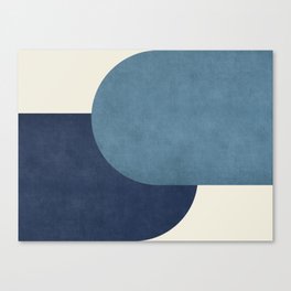 Halfmoon Colorblock - Blue Canvas Print