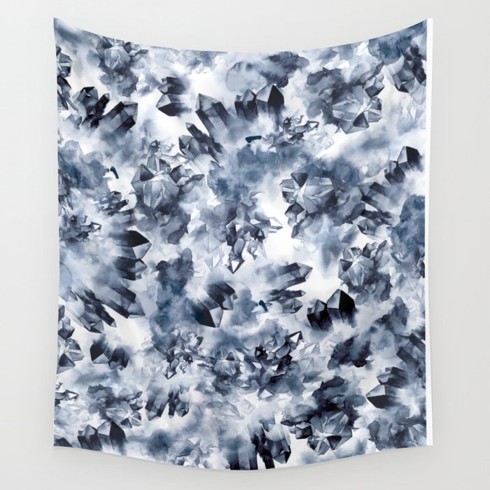 Smokey Crystals Wall Tapestry