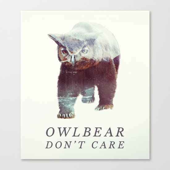 Owlbear (Typography) Canvas Print