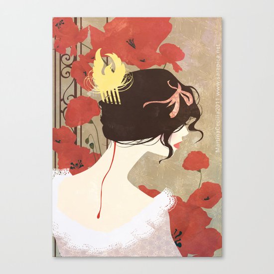 SnowWhite - the comb Canvas Print