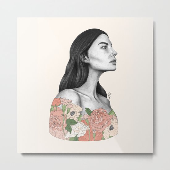 Blushing Blossoms Metal Print