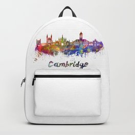 Cambridge skyline in watercolor Backpack | Colorfull, Color, Unitedkindom, Cityscape, Illustration, City, Cambridge, Abstract, Pop Art, Desing 